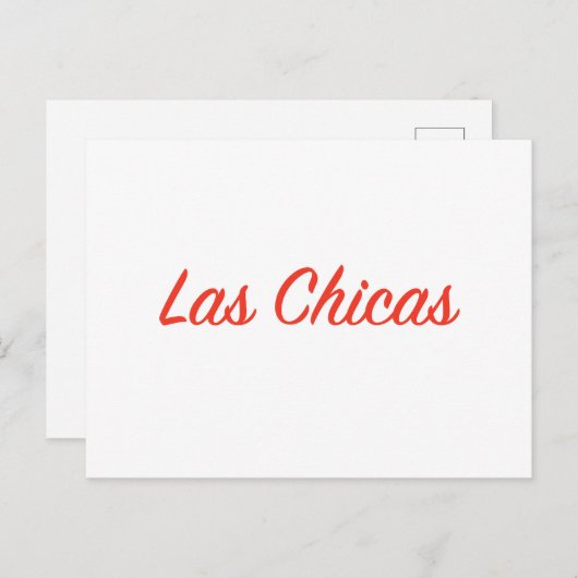 Las Chicas Sassy Slogan Quote Art Briefkaart (Voorkant / Achterkant)
