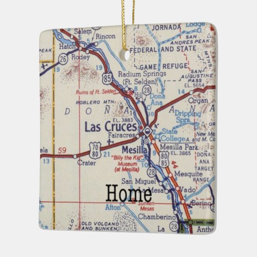 Las Cruces New Mexico kerstversiering Keramisch Ornament (Links)