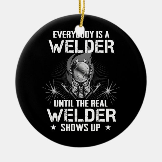 Las der Mannen Funny Welding Legend the Real Keramisch Ornament (Voorkant)