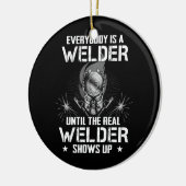 Las der Mannen Funny Welding Legend the Real Keramisch Ornament (Links)
