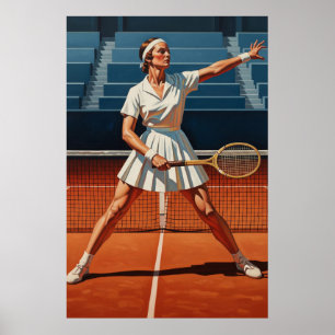 L'AS DU TENNIS (De Tennisaas) - Originele Kunst De Poster