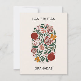 Las Frutas: Granadas - Granaatappelmarkt Notitiekaartje