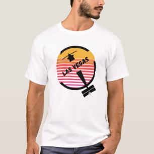 LAS Las Vegas Airport, Nevada - Retro Plane T-shirt