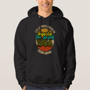 Las Leyendas worden in Augustus 1966 55 Jaar Augus Hoodie
