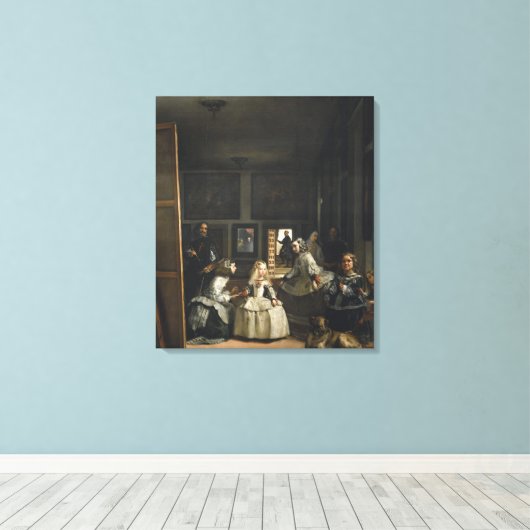 Las Meninas Diego Velázquez Fine Art Canvas Afdruk (Insitu (Houten vloer))