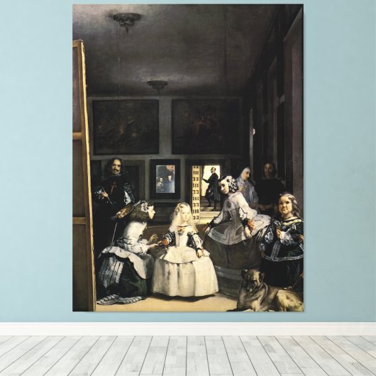 Las Meninas door Velasquez Canvas Afdruk (Insitu (Houten vloer))