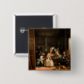 Las Meninas Vierkante Button 5,1 Cm (Voorkant /achterkant)
