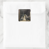 Las Meninas Vierkante Sticker (Tas)