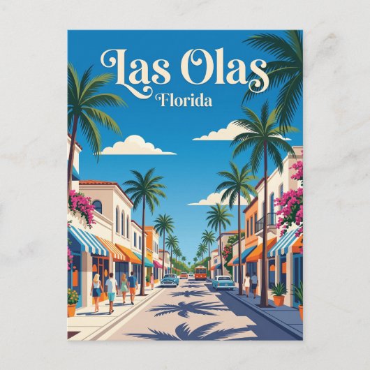 Las Olas Boulevard VS Briefkaart (Voorkant)