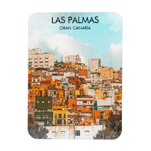 Las Palmas Gran Canaria City Uitzicht Magneet