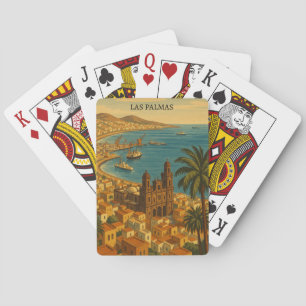Las Palmas, Gran Canaria City Uitzicht Pokerkaarten