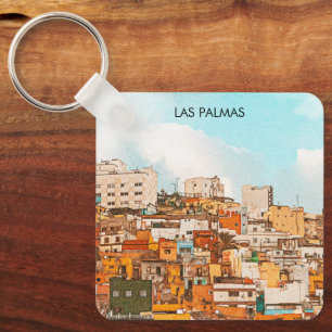 Las Palmas Gran Canaria City Uitzicht Sleutelhanger