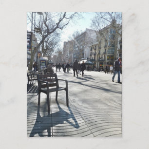 Las Ramblas de Barcelona Briefkaart