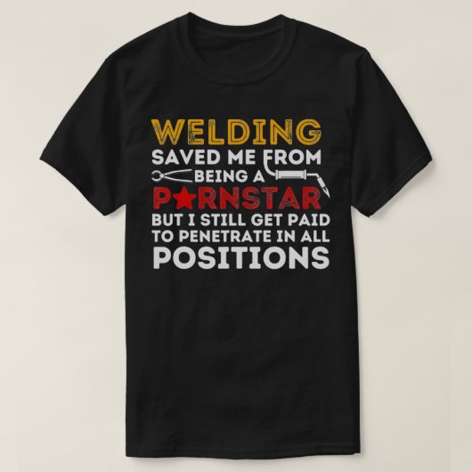 Las Saved Me Funny Metal Worker Welder & Weld T-shirt (Design voorkant)