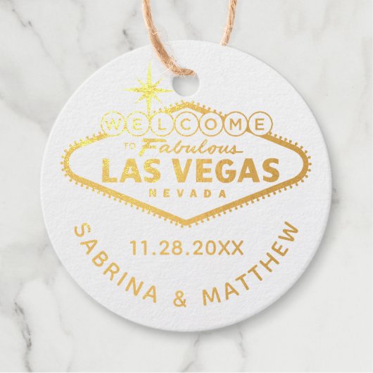 Las Veags Wedding Sign REAL Bedankjes Labels (Voorkant)