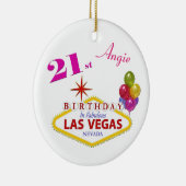Las Vegas 21e anniversaire ornement céramique (Droite)