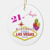 Las Vegas 21e anniversaire ornement céramique (Gauche)