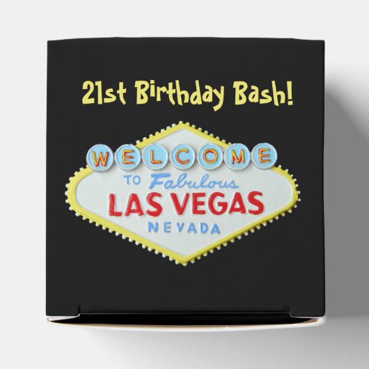 Las Vegas 21e verjaardag bash Bedankdoosjes (Bovenkant)