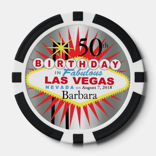 Las Vegas 50e verjaardag Casino Chip (Voorkant)