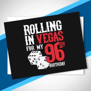 Las Vegas 96e Verjaardagsfeest - Rollen in Vegas Briefkaart