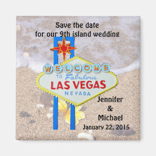 Las Vegas 9th Island Save the Date Magneet