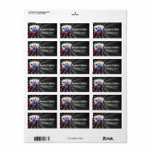 Las Vegas Adresse Casino Stickers Étiquettes (Feuille entière)