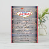 Las Vegas Aerial Uitzicht Wedding Invitation Kaart (Staand voorkant)