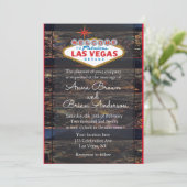 Las Vegas Aerial Uitzicht Wedding Invitation Kaart (Staand voorkant)