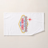 Las Vegas Affiche de bienvenue Votre texte (Serviette à main)