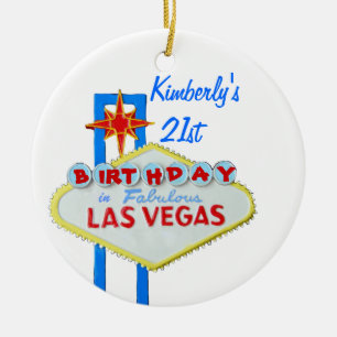 Las Vegas Age 21 Birthday Keramisch Ornament