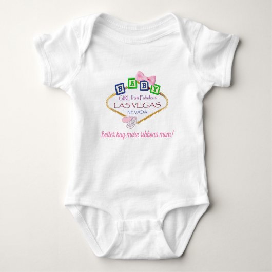Las Vegas Baby Jersey Bodysuit (Voorkant)