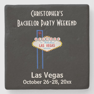 Las Vegas Bachelor Party Jongens Weekend Trip Stenen Onderzetter