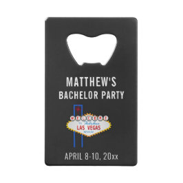 Las Vegas Bachelor Party Trip Favor Kredietkaart Flessenopener