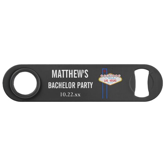 Las Vegas Bachelor Party Trip Favor Speed Flessenopener (Voorkant (Horizontaal))