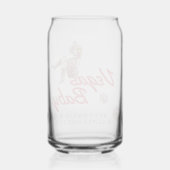 Las Vegas Bachelorette Blikvorm Glas (Achterkant)