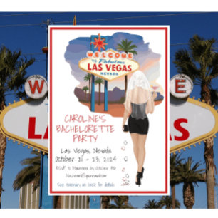Las Vegas Bachelorette Party Blond Bride Route Kaart