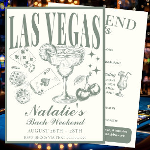 Las Vegas Bachelorette Party Gepersonaliseerd Rout Kaart