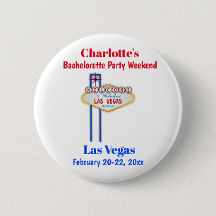 Las Vegas Bachelorette Party Girls Weekend Trip Ronde Button 5,7 Cm