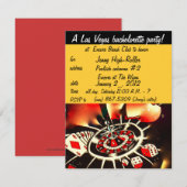Las Vegas Bachelorette Party Invitation Kaart (Voorkant / Achterkant)
