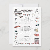 Las Vegas Bachelorette Weekend Route Kaart (Voorkant)