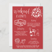 Las Vegas Bachelorette Weekendfeest Kaart (Achterkant)