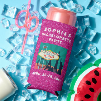 Las Vegas Bacherolette Party Favor Pink Glitter