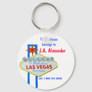 Las Vegas Bag Labels Sleutelhanger