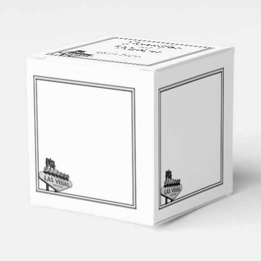 Las Vegas Bestemming Bruiloft Favor Box Bedankdoosjes (Voorkant Zijde)