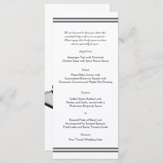 Las Vegas Bestemming Bruiloft Menu (Voorkant / Achterkant)