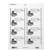 Las Vegas Bestemming Bruiloft Water Fles Label (Full Sheet)