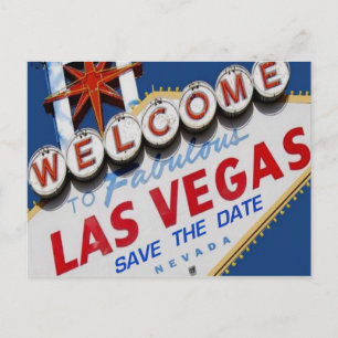 Las Vegas BEWAART HET DATUM Briefkaart