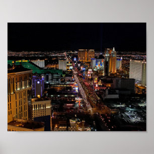 Las Vegas bij nacht Poster