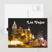 Las Vegas bij Night Briefkaart. Briefkaart (Voorkant / Achterkant)
