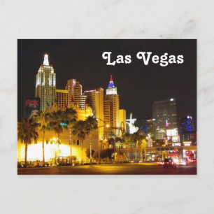 Las Vegas bij Night Briefkaart. Briefkaart